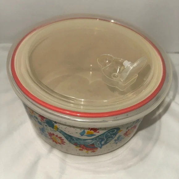 The Pioneer Woman Maze Set Of 3 Round Ceramic Nesting Bowls 2 With Lids - Picture 6 of 15